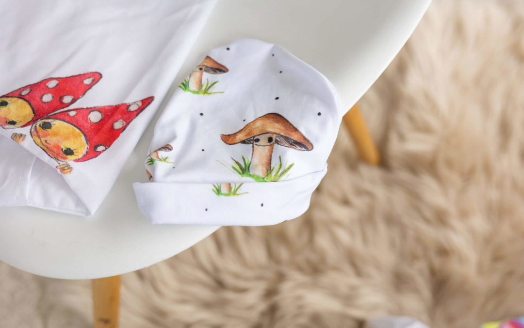 Mushroom Infant Beenie Peeking Gnomes Pillow Sham