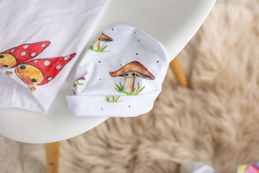 Mushroom Infant Beenie Peeking Gnomes Pillow Sham